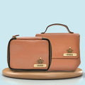 Personalized Mini make up kit + Sling bag - Tan