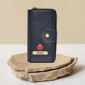 Personalized Zip-around Lady Wallet - Royal Blue