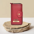 Personalized Zip-around Lady Wallet - Wine