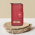 Personalized Zip-around Lady Wallet - Wine
