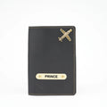 Personalized Nexon Leather Passport Cover - Black