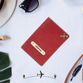 Personalized Nexon Leather Passport Cover - Wine