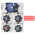 Classy Executive Diary + Classic Metal Pen + Classy Leather Metal Keychain + Classy Card Holder - Black