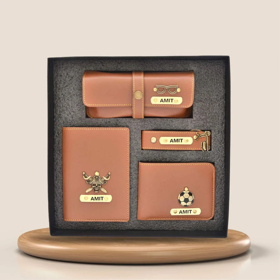 Personalised All in One Men's Combo (4 pcs) - Tan
