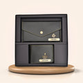 MInimal clutch + Men's Wallet (Couple Gift 2) - Black