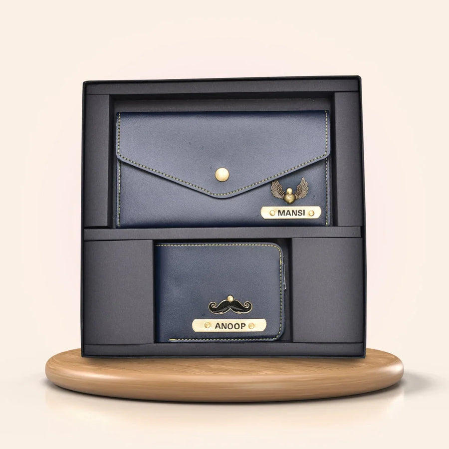 MInimal clutch + Men's Wallet (Couple Gift 2) - Royal Blue