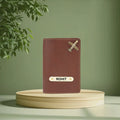 Personalized Nexon Leather Passport Cover - Brown