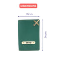 Personalized Nexon Leather Passport Cover - Olive Green