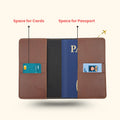 Personalized Nexon Leather Passport Cover - Brown