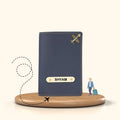 Personalized Nexon Leather Passport Cover - Royal Blue