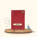 Personalized Nexon Leather Passport Cover - Wine
