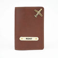 Personalized Nexon Leather Passport Cover - Brown