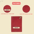 Personalized Nexon Leather Passport Cover - Wine