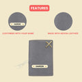 Personalized Nexon Leather Passport Cover - Grey