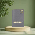 Personalized Nexon Leather Passport Cover - Grey