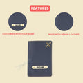 Personalized Nexon Leather Passport Cover - Royal Blue