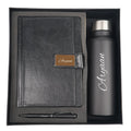 Classy Executive Diary + Classic Metal Pen + Classic Smart Bottle  - Black
