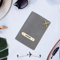 Personalized Nexon Leather Passport Cover - Grey