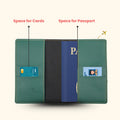 Personalized Nexon Leather Passport Cover - Olive Green