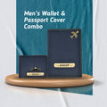 Personalized with Name and Charm Men's 2 Pcs Travel Combo - Blue