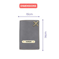 Personalized Nexon Leather Passport Cover - Grey