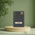 Personalized Nexon Leather Passport Cover - Black