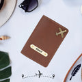 Personalized Nexon Leather Passport Cover - Brown