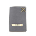 Personalized Nexon Leather Passport Cover - Grey
