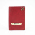 Personalized Nexon Leather Passport Cover - Wine