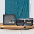 Customized Men's Wallet and Eyewear Case - Black