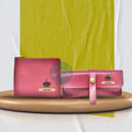 Customized Men's Wallet and Eyewear Case - Wine
