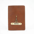 Personalized Nexon Leather Passport Cover - Tan