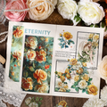 Rose Flower Series PET Journaling Scrapbooking Sticker Sheets ( 4 Sheet )