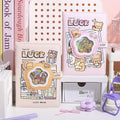 Kawaii Bear Confetti Magnetic Strap Notebook Diary ( 1pc )