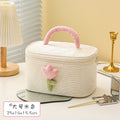 Pinteresty Tulip Plush Cosmetic Makeup Vanity Organizer Pouch ( 1pc )