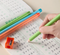 Pencil Style Erasers With Sharpener ( 3pcs )