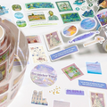 Oil Painting Van Gogh Style Journaling Stamp Sticker Roll ( 1pc )