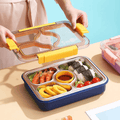 Four Compartment Transfer Proof 100% Leakproof Bento Lunch Box ( 1pc )