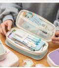 Aesthetic Canvas Expandable Multipurpose Stationery Pouch ( 1pc )