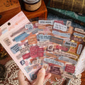 Quoted Retro Vintage Journaling Sticker Sheets ( 6 Sheets )
