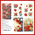 Rose Flower Series PET Journaling Scrapbooking Sticker Sheets ( 4 Sheet )