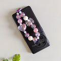 Bow Heart Crystal Phone Charm ( 1pc )