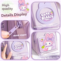 Kawaii Cute Rabbit Double Layer Multipurpose Pencil Stationery Pouch ( 1pc )