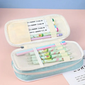Aesthetic Canvas Expandable Multipurpose Stationery Pouch ( 1pc )