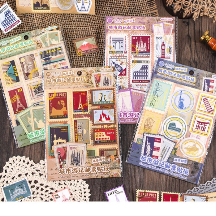 Stamp Journaling Scrapbooking Stickers ( 4 sheets )