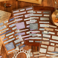 Retro Old Time English Quoted Series Journaling Scrapbooking Sticker Sheets ( 6sheets )