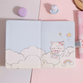 Milu Cat Kawaii Combination Lock Notebook Diary ( 1pc )