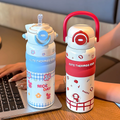 Pinteresty Thermos Double Sipper Stainless Steel Tumbler Bottle ( 1pc )