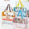 Kawaii PVC Semi Transparent Big Travel Wash Bag ( 1pc )