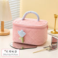 Pinteresty Tulip Plush Cosmetic Makeup Vanity Organizer Pouch ( 1pc )